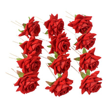 Hair Clip Red Rose Bridal Hair Pins Rose (12 Pcs Set / Red Color Only) - justgrabit.in | Just Grab It