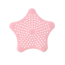 Baby Pink Silicone Star Shaped Sink Filter Bathroom Hair Catcher Drain Strainers - justgrabit.in | Just Grab It