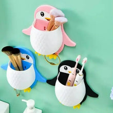 Penguin Storage Box, Adhesive Remote Case, Electric Toothbrushes Holder, Universal Controller Holder, Wall Nightstand, Office Plastic Wall Mount - Justgrabit Inc.