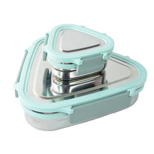 Ganesh Trinity 2 - Piece Stainless Steel Triangle Lunch Box Set - Justgrabit Inc.