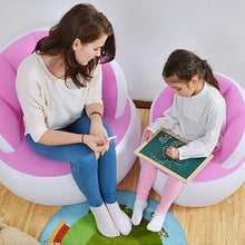 Kids inflatable sofa chair with backrest & Foot Air Pump (1 Set 85x74 Cm Approx) - justgrabit.in | Just Grab It