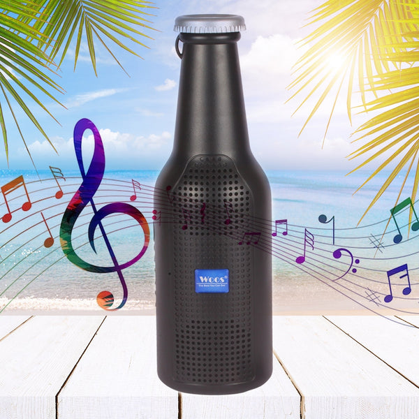 Bottle - Shaped Wireless Bluetooth Speaker with FM, USB & AUX Support - justgrabit.in | Just Grab It