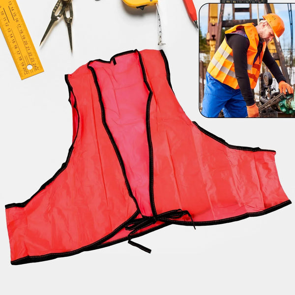 Economy PVC Safety Vest – Soft Vinyl, Tie Closure, High Visibility - Justgrabit Inc.