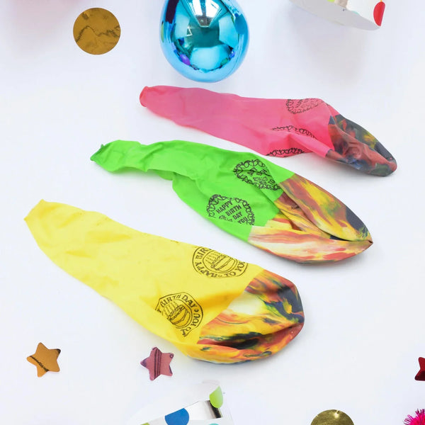 Big Size Balloons Kinds of Rainbow Party Latex Balloons for Birthday / Anniversary / Valentine's / Wedding / Engagement Party Decoration Multicolor (3 Pcs Set - Justgrabit Inc.