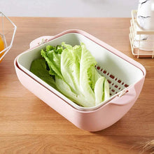 Multifunctional BPA Free Double Layered Plastic Rotatable Strainer Basket (Multicolor) - Justgrabit Inc.