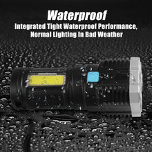 Multifunctional Strong 4 LED Torch Light, Portable Rechargeable Flashlight Long Distance Beam Range 800 Lumens COB Light 4 Mode Emergency for Hiking, Walking, Camping (4 LED Torch) - justgrabit.in | Just Grab It