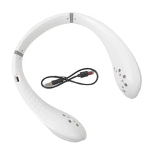 Portable USB Rechargeable Neck Fan – Wearable, 3 Speeds, Headphone Design - justgrabit.in | Just Grab It
