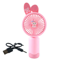Cute Cartoon Design Rechargeable Mini Handheld Fan (1 Pc) - justgrabit.in | Just Grab It
