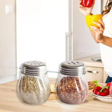 Apex Oregano & Chilli Flakes Dispenser Set – 2 Pcs Plastic Spice Shaker with Stainless Steel Lid - Justgrabit Inc.