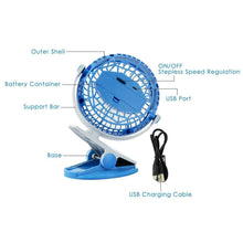 Mini USB Clip Fan widely used in summers for cool down rooms and body purposes.(Battery Not Include) - Justgrabit Inc.
