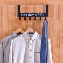 Heavy - Duty Carbon Steel Door Hook Hanger Rack (2 pc / 6 Hook / Black) - justgrabit.in | Just Grab It