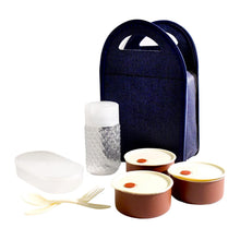 Steel Lunch Box Set (4 pcs, Black) - justgrabit.in | Just Grab It