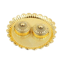 Round Shape Special Puja Thali, Kumkum Thali Holder (1 Pc / Big) - justgrabit.in | Just Grab It