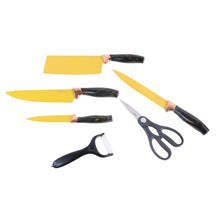 6 Pcs Professional Kitchen Knife Set with Chef Knives, Cleaver, Peeler & Scissors - justgrabit.in | Just Grab It