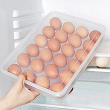 Plastic Egg 24 Grid Storage Container Holder for Refrigerator Egg Tray Holds 24 Eggs (1 Pc) - Justgrabit Inc.