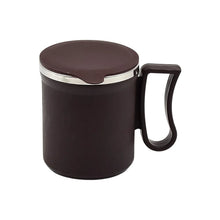 Coffee Mug with Lid and Handle - Plastic Covered Stainless Steel Mug (Random Color, Approx 200 ML) - justgrabit.in | Just Grab It