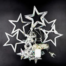 12 Stars LED Curtain String Lights with 8 Flashing Modes for Home Decoration, Diwali & Wedding LED Christmas Light Indoor and Outdoor Light ,Festival Decoration (Multicolor / With Box) - justgrabit.in | Just Grab It