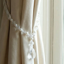 Luxury Crystal and Pearl Beaded Curtain Tieback (1 Pc) - justgrabit.in | Just Grab It