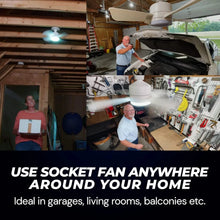 Original Cool LED Socket Fan Light – Ceiling Fan Replacement, 1000 Lumens/5000K, Remote Controlled (Remote Battery Not Included) - Justgrabit Inc.