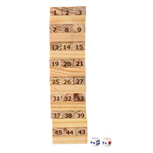 Wooden Tumbling Stacking Tower Game, Zenga tower (48 Pcs Blocks 2 Dices) - justgrabit.in | Just Grab It