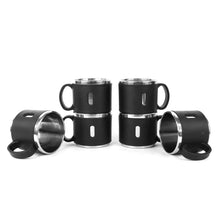 Apex Premium Stainless Steel Double Wall Coffee Mug Gift Set (6 Pc / 150 ML) - justgrabit.in | Just Grab It