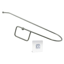 Stainless Steel Drill Free Self - Adhesive Paper Roll Holder Tissue Paper Stand Towel Bar Hanger Kitchen Towel Holder for Kitchen Bathroom Toilet (Pack of 1) - Justgrabit Inc.