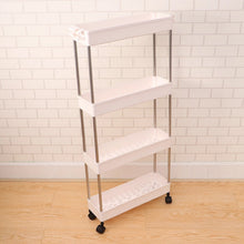 Plastic 4 Layer Folding Trolly Storage Organizer Kitchen Rack - justgrabit.in | Just Grab It