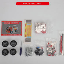 Metal DIY Fire Truck Building Blocks Kids (Fire Truck / 292pcs of truck tool / 1 Set) - justgrabit.in | Just Grab It