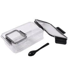 Plastic Kitchen Storage Container Big 800 ML & Small 250 ML with Air Seal Lock Lid & Spoon - Justgrabit Inc.