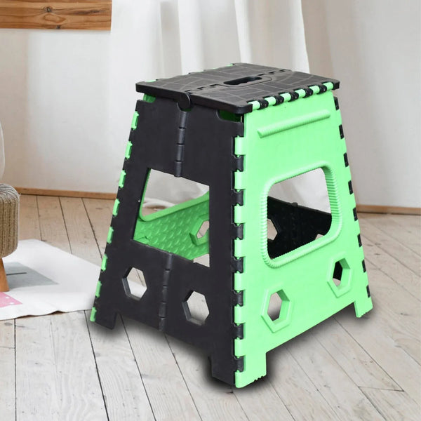 1pc 18inch Folding Stool for Adults and Kids, Also For Kitchen Stepping With (Brown Box) - Justgrabit Inc.
