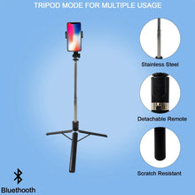 Selfie Stick with Tripod Stand (1 Pc / 160 Cm Long Approx) - Justgrabit Inc.