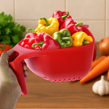 Apex Multi - Functional Plastic Strainer Bowl with Ergonomic Handle (1 Pc) - Justgrabit Inc.