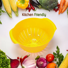 Plastic Fruits Vegetable Noodles Pasta Washing Bowl & Strainer - justgrabit.in | Just Grab It