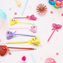 Cute Cartoon Shape & Heart Design Facy Writting Pen Attached Rattle | Ball Pen Smooth Writing For Wedding , Events & Multiuse Pen Best Pen l Use for Kids (12 Pcs Set Mix Design & Color) - Justgrabit Inc.
