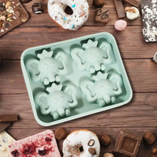 Silicone Cartoon Shape 4 Grid Ice Cube Tray Ice Cube Molds Trays Small Cubes Tray For Fridge, Flexible Silicon Ice Tray (1 pc) - Justgrabit Inc.
