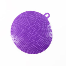 Purple Silicone Dish Scrubber Sponge Mildew Free, Non Stick, Heat Resistant - justgrabit.in | Just Grab It
