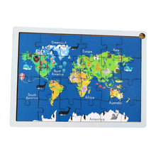 Educational Wooden World Map Puzzle for Kids - (1 Set) - justgrabit.in | Just Grab It