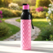 Plastic 1000 ML ApproxDiamond Pattern Leakproof Water Bottle (1 Pc) - justgrabit.in | Just Grab It