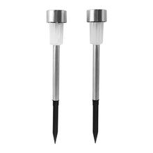 Solar - Powered Stainless Steel Garden Pathway Lights 31x4 cm (2 Pc) - justgrabit.in | Just Grab It