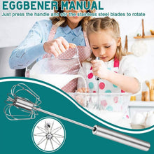 Big Stainless Steel Egg Whisk, Hand Push Rotary Whisk Blender (1 Pc / 35 Cm) - justgrabit.in | Just Grab It