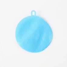 Sky Blue Silicone Dish Scrubber Sponge Mildew Free, Non Stick, Heat Resistant - justgrabit.in | Just Grab It