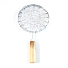 Stainless Steel Wire Skimmer with Wooden Handle (1 Pc) - justgrabit.in | Just Grab It