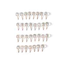 Transparent Crystal Head Push Pins Set for Notice Board (30 pc) - justgrabit.in | Just Grab It