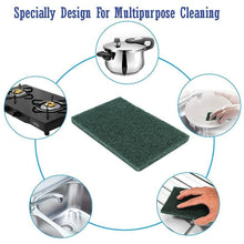 Scrub Sponge Cleaning Pads Aqua Green 10PCS - Justgrabit Inc.