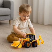 LALA Friction Powered JCB Style Backhoe Loader Construction Toy Truck for Kids (1 Pc) - justgrabit.in | Just Grab It