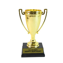 Golden Birthday Trophy – “You Are Great Happy Birthday” Plastic Award with Base - Justgrabit Inc.