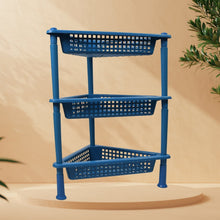 Triangle 3 - Tier Plastic Storage Rack for Kitchen, Bathroom & Office - justgrabit.in | Just Grab It