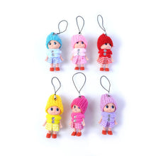 Cute Mini Doll Hanging Keychain Set (6 Pc Mix Color) - justgrabit.in | Just Grab It
