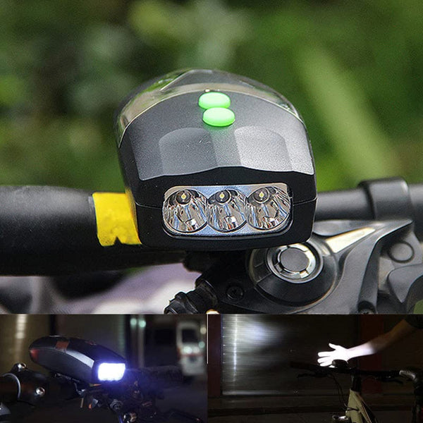 Bicycle 3 LED White Headlight Lamp (1 Pc / Battery not included) - justgrabit.in | Just Grab It
