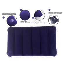 Velvet Air Inflatable Travel Pillow (Blue) - Justgrabit Inc.